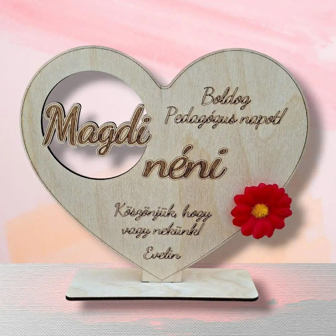 Pedagógus napi asztali dísz gerbera Pedagógus napi ajándék (asztali dísz) 17 cm - Image 1